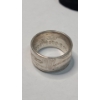 Image 7 : Unique 90% Coin Silver Ring - Size 11 