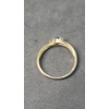 Image 7 : Women's Sterling Silver Ring With Blue & Clear Heart Shaped Stones (Engraved) -Size 9 - Weight: 2.8g