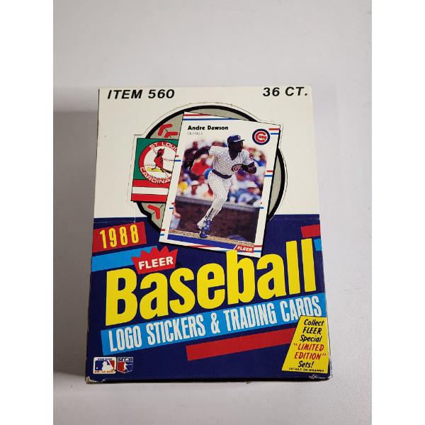 Fleer 1988 Baseball Sealed Wax Box - 36 Sealed Packs of Trading Cards!