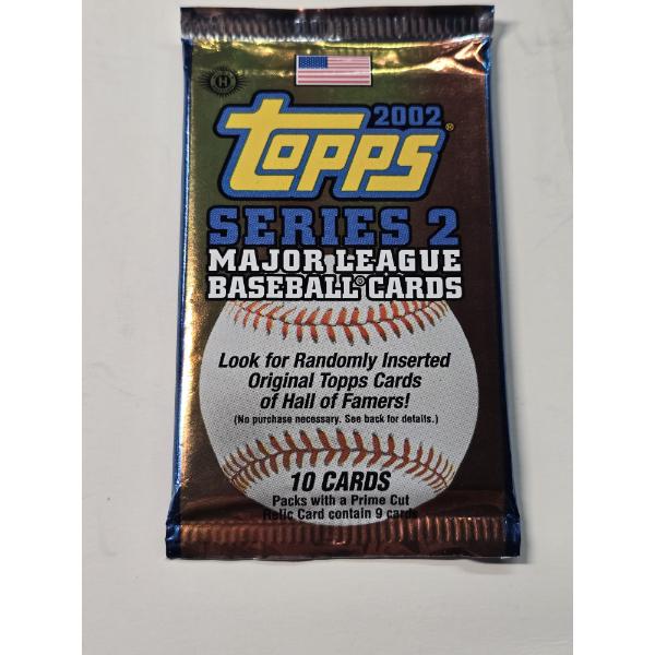 UNOPENED Topps 2002 Series 2 Major League Baseball Cards Pack (10 Cards)