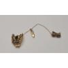 Image 1 : Vintage 10K Yellow Gold Delta Zeta Pearl & Diamond Sorority Pin - Weight: 5.0g