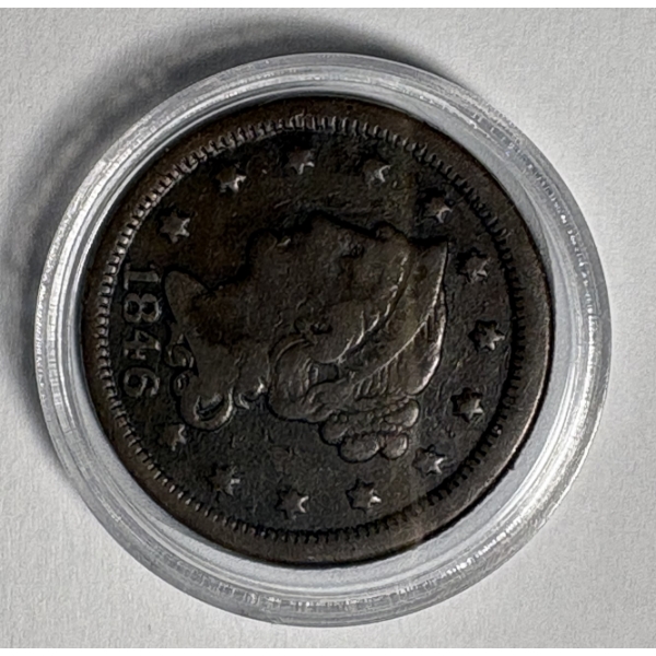 1846 United States Braided Hair Large Cent 