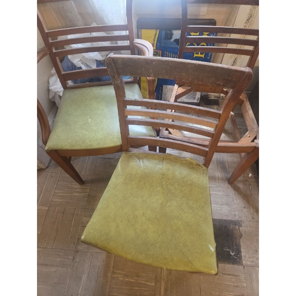 Set of 4 Dining Chairs - 3 with No Arms and 1 With