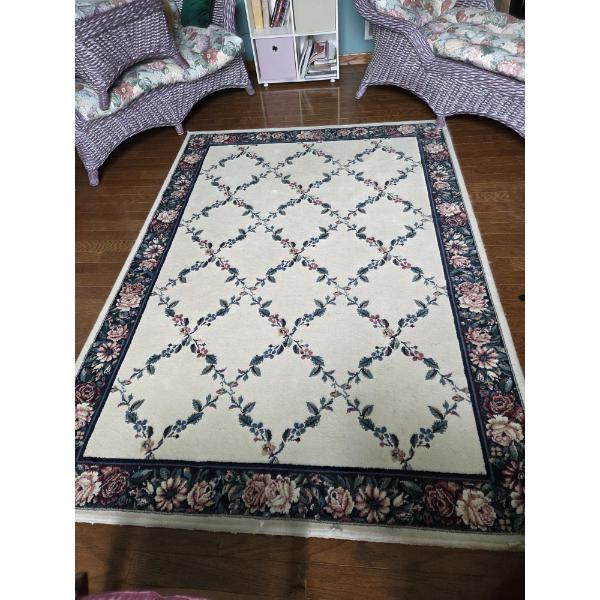 Louisville Home Pickup - Large 65" x 90" Floral Themed Living Room Rug In Excellent Condition