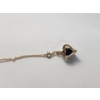 Image 5 : Beautiful 10K Gold Heart Necklace with Blue and Clear Stones - 18in - 1.7g