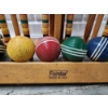 Image 3 : Vintage Forster Wooden Croquet Set on Rolling Cart