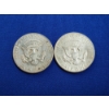 Image 2 : x2 1964 Kennedy Half Dollars - 90% Silver - Face Value: $1.00
