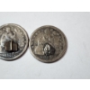 Image 3 : Two U.S. Seated Liberty Dimes: Coin Pin Engraved on Back "ELP" - 90% Silver 