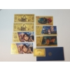 Image 7 : x7 Assorted Harry Potter 24K Gold Foil Banknotes Set w/ CoA