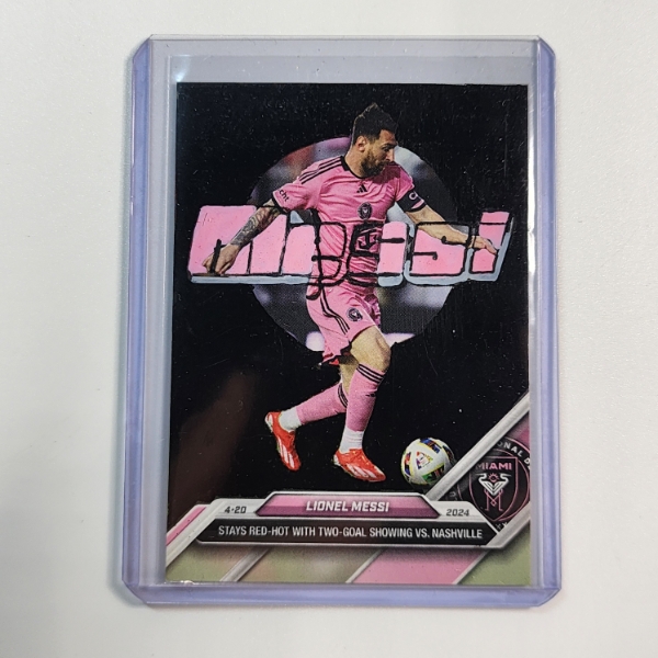 Lionel Messi Artist-Signed Custom 1 of 1 Art Card 