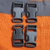 Image 3 : Orange Reflective Vest With Four Buckles And Hard Hat