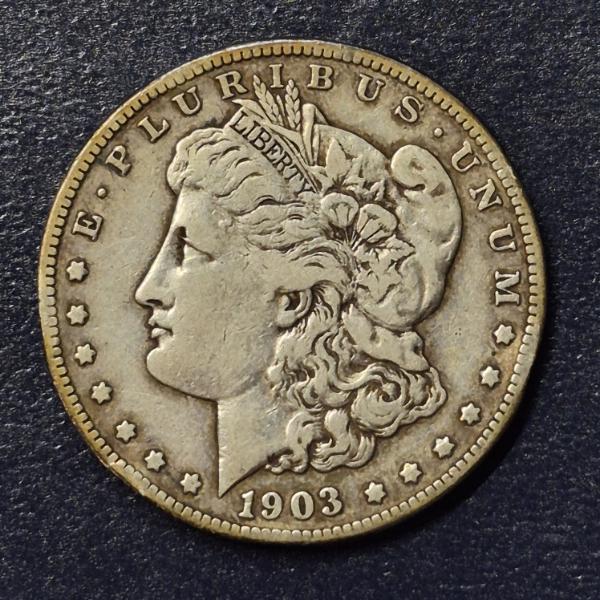 Semi Key Date 1903 S Morgan Silver Dollar Circulated  F / VF Estimate