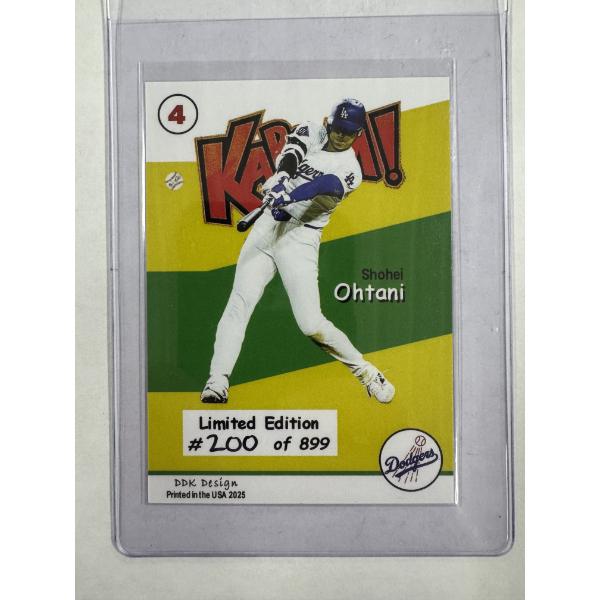 Shohei Ohtani Los Angeles Dodger KABOOM First Card Limited Edition 200/899 - Mint Condition