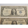 Image 2 : Four U.S. $1 Blue Seal Silver Certificates Series: 1957, 1935-F, 1935-G, 1935-E