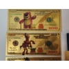 Image 2 : x5 Assorted Toy Story $100 99999999 24K Gold Foil Banknotes Set w/ CoA