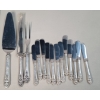Image 2 : (15) Sterling Silver Handled Queen's Lace Pattern Flatware Pieces By International Silver - 1.6 lbs