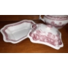 Image 4 : Vintage SALEM "Heirloom" 3 Pc Transferware Group - Covered Bowls & Gravy Bowl - Pink - Excellent