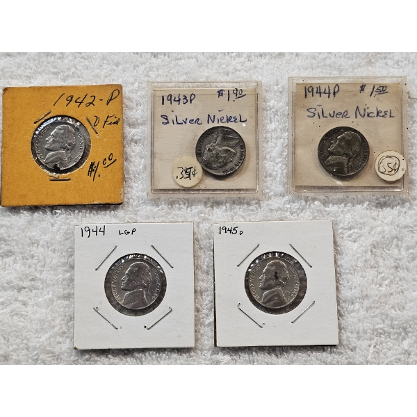 Assortment of Silver Nickels - AFV $.25