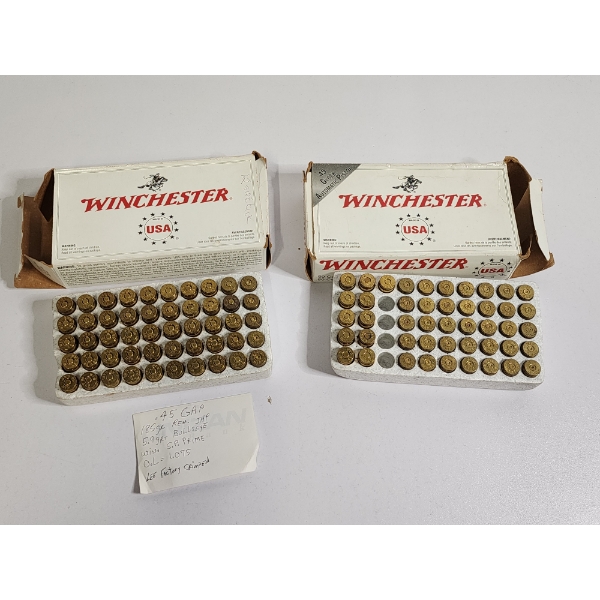 Winchester 45 GAP Ammunition - One Full Box, One Partial 