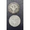 Image 2 : 2 Pc Barber (Liberty Head) Half Dollars 90% Silver - 1910 P / S - See Pics