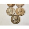Image 3 : x5 90% Silver Washington Quarters FV: $1.25