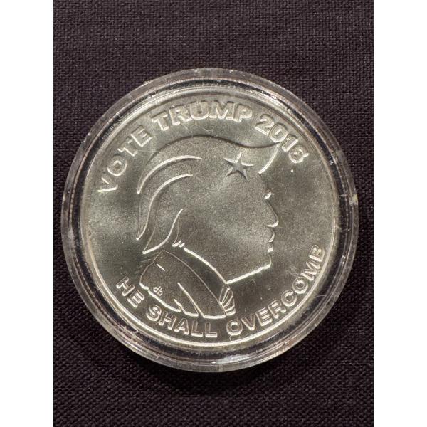 Rare 2016 Vote Trump - He Shall Overcome - .999 Pure Fine Silver Troy Oz - Campaign Coin