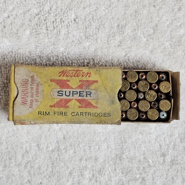 Box of Vintage Western Super-X .22 Short Rimfire Cartridges