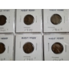 Image 8 : Eight Assorted Wheat Pennies in Holders & 1907 Indian Head Penny