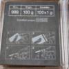 Image 5 : Valcambi Suisse 100 Gram .999 Fine Silver CombiBar ~ 100 Separate 1 Gram Silver Bars in One Sheet	
