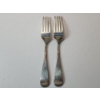 Image 4 : x2 Steiff "Rose" Pattern Sterling Silver Forks TW: ~112g - See Description 