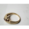 Image 4 : Beautiful 14K Gold Ring with Diagonally Set Garnet Stones - Size 8 - Total Weight 3.5g