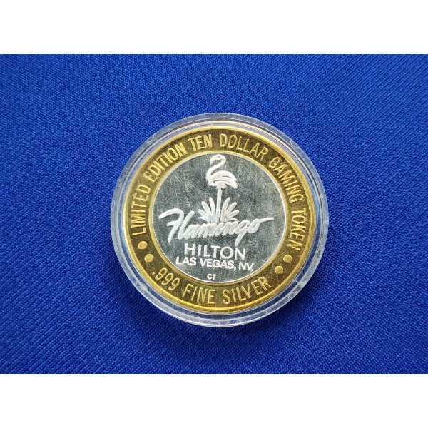 Limited Edition 1946 Las Vegas Flamingo $10 Gaming Token .999 Fine Silver 