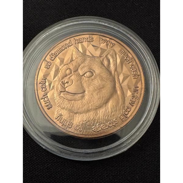 Extremely Rare Doge Coin .999 Fine Copper Troy Ounce Coin In Holder - Mint Condition