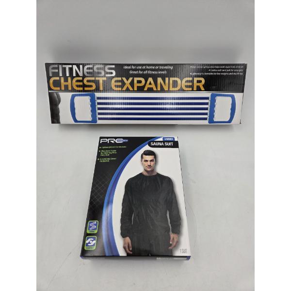 Brand New Unisex L/XL Sauna Suit And Chest Expander 