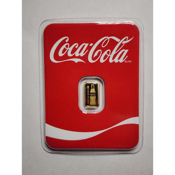 0.5 Gram .9999 Fine Gold Coca-Cola Bar - Officially Licensed & Carded