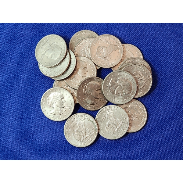 x19 Susan B. Anthony Dollar Coins FV: $19.00