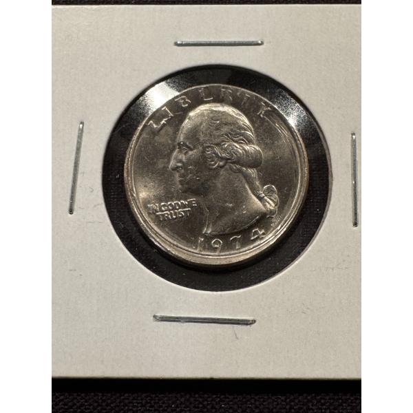 Rare 1974 Washington Quarter Die Break Error - Exceptional Coin