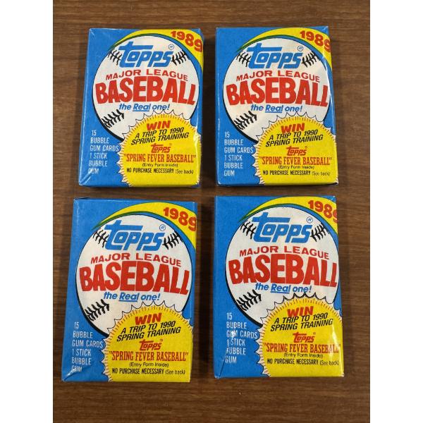 4 - 1989 Topps Major League Baseball Wax Packs - Mint Condition