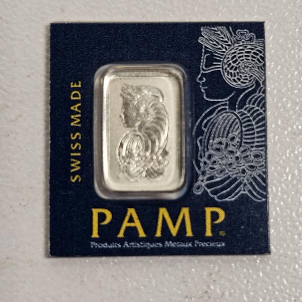 PLATINUM!!! PAMP Suisse Fortuna 1 Gram 99.95% Pure Platinum Bar With A 0.0321 Troy Ounce APW