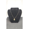 14K Gold Necklace With 14K Gold Hamsa Hand Pendant - Total Weight: 7.8g