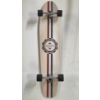 Image 1 : New Beautiful Natural Wood Color W Red White & Blue Accents SKATE Longboard Skateboard