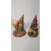 Image 1 : Vintage Cairn Studios "Babe" Golf Ice Cream Gnome & "Ty Cob" Corn Gnome Figure By Tom Clark