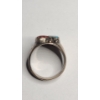 Image 4 : Sterling Silver Navajo Turquoise & Coral Ring - Size 11 - Weight: 16.4g