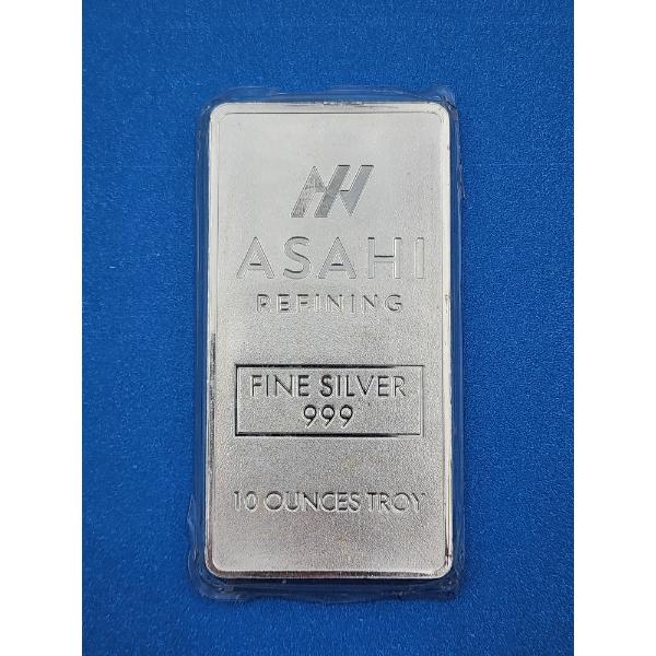 ASAHI 10 Troy Ounce .999 Fine Silver Bar - In Sealed Package