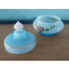 Image 2 : Vintage Bristol Covered Blue Jar 5" 
