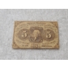 Image 2 : United States 1st Issue Straight Edge Five Cent U.S. Postage Currency 