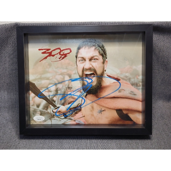 Gerard Butler Autographed "300" Framed Photo With JSA Authentication 