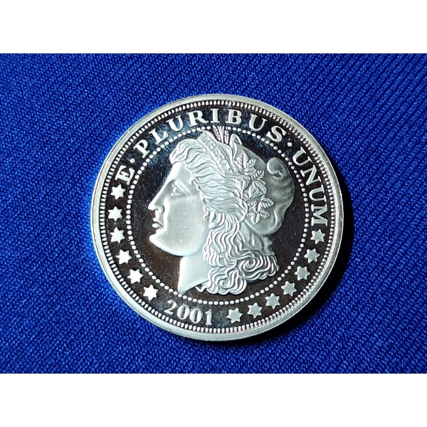 Coast to Coast Coins Silver Round - 2001 Morgan Design - 1 Troy oz .999 Fine Silver