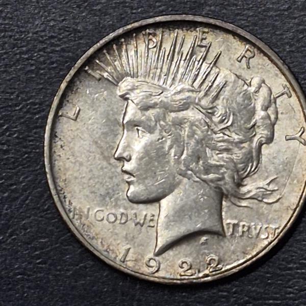 1922 D Silver Peace Dollar - AU - BU Condition
