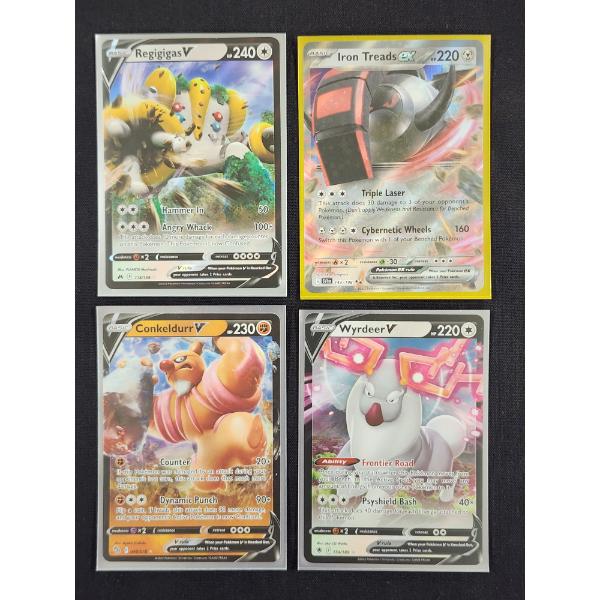 Four Assorted Pokemon Holo Rare Trading Cards Including Regigigas & More